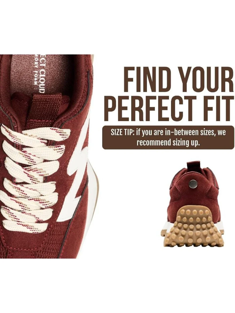 Women's Sangria Lightweight Trendy Lace Up Memory Foam Insole Non-Slip Sneakers